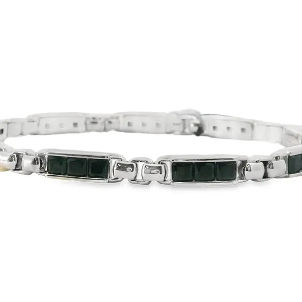 Silver Bracelet with Black Spinels JMR Jewelers Cooper City, FL