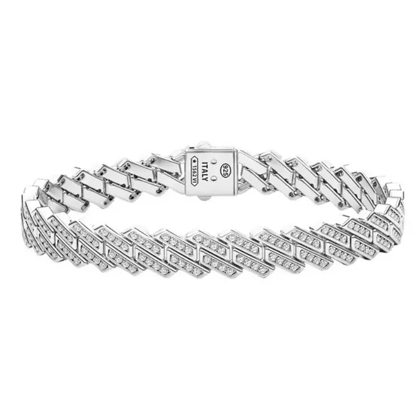 Silver Bracelet with White Sapphires JMR Jewelers Cooper City, FL
