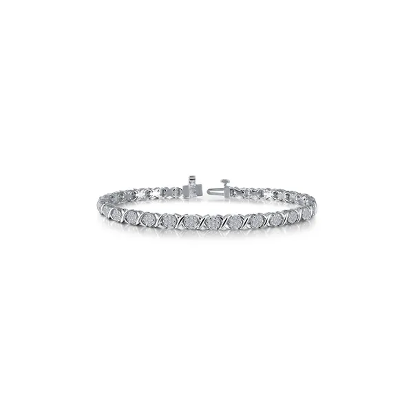 Silver Kisses and Hugs Pave Bracelet JMR Jewelers Cooper City, FL