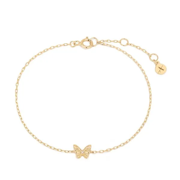14K Yellow Gold Butterfly Bracelet JMR Jewelers Cooper City, FL