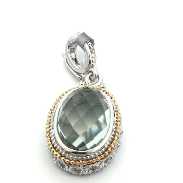 Sterling Silver Green Amethyst Pendant