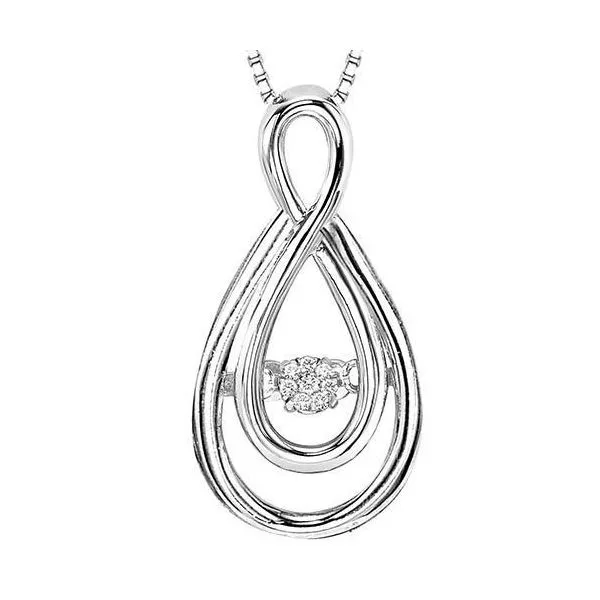 Sterling Silver Diamond Charm Pendant