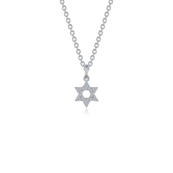 Silver Star of David Charm Necklace JMR Jewelers Cooper City, FL