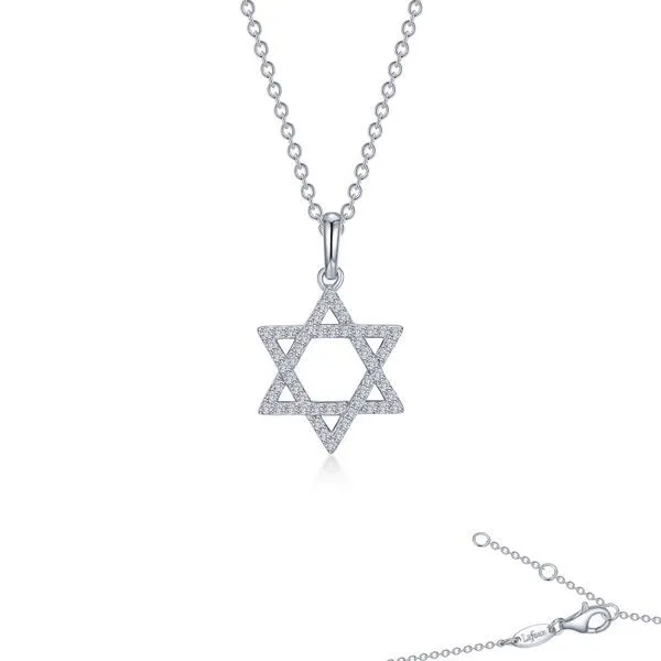 Silver Star of David Charm Necklace JMR Jewelers Cooper City, FL