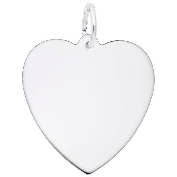 Sterling Silver Classic Large Heart Charm JMR Jewelers Cooper City, FL
