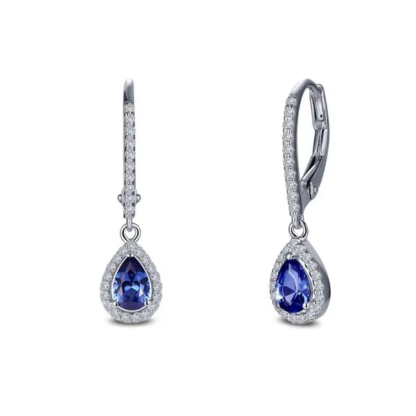 Lafonn Sterling Silver Leverback Halo Drop 1.36cttw Earrings similar item image