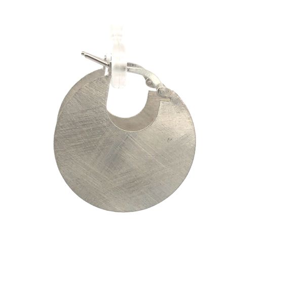 Silver Textured Finish Earrings Image 2 JMR Jewelers Cooper City, FL