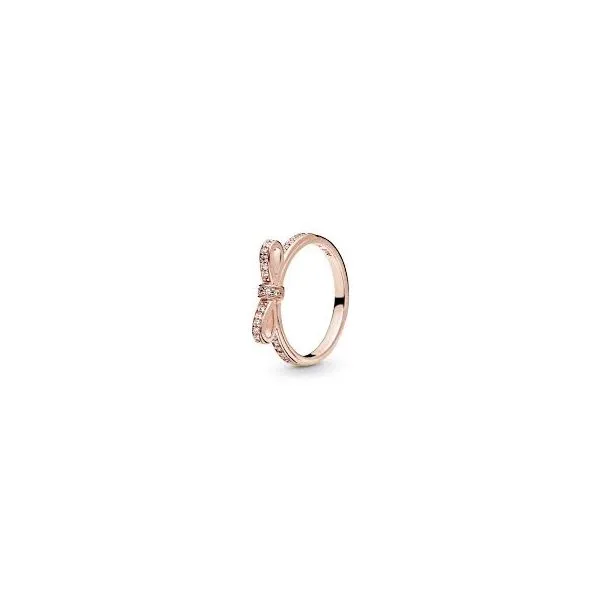 Sparkling Bow Clear CZ Ring