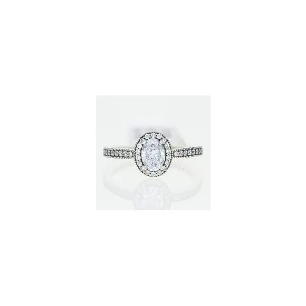 Vintage Elegance Clear CZ Pandora Ring JMR Jewelers Cooper City, FL
