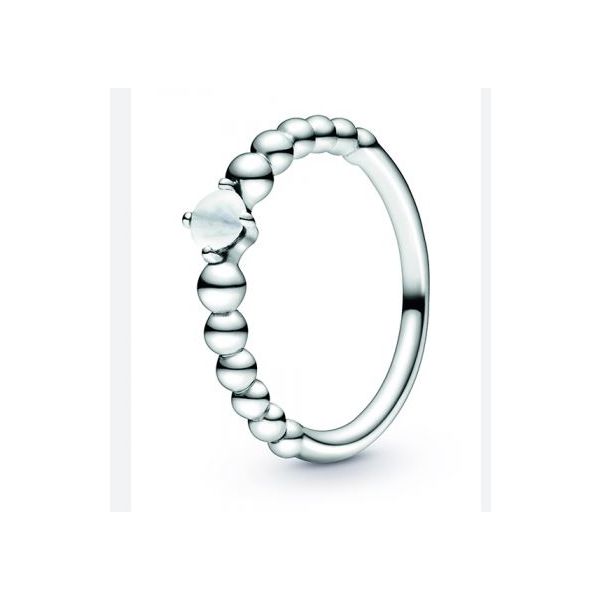 Milky White Beaded Ring JMR Jewelers Cooper City, FL