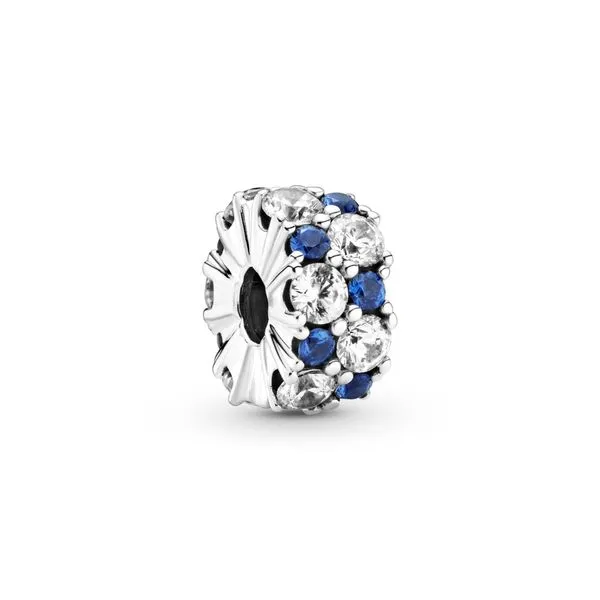 Clear & Blue Sparkling Clip Charm JMR Jewelers Cooper City, FL