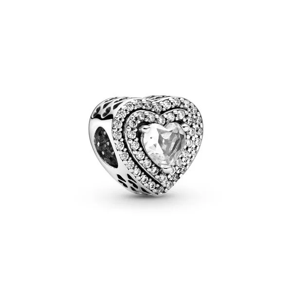 Sparkling Leveled Hearts Charm JMR Jewelers Cooper City, FL