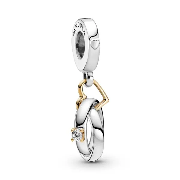 Pandora Two-tone Wedding Rings Dangle Charm JMR Jewelers Cooper City, FL