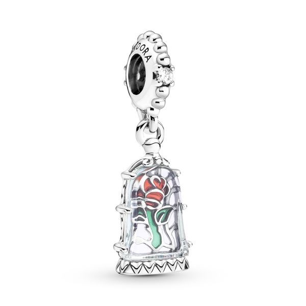 Disney Beauty and the Beast Enchanted Rose Dangle Charm JMR Jewelers Cooper City, FL