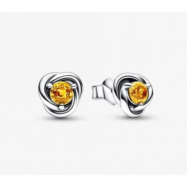 November Honey Eternity Circle Stud Earrings JMR Jewelers Cooper City, FL