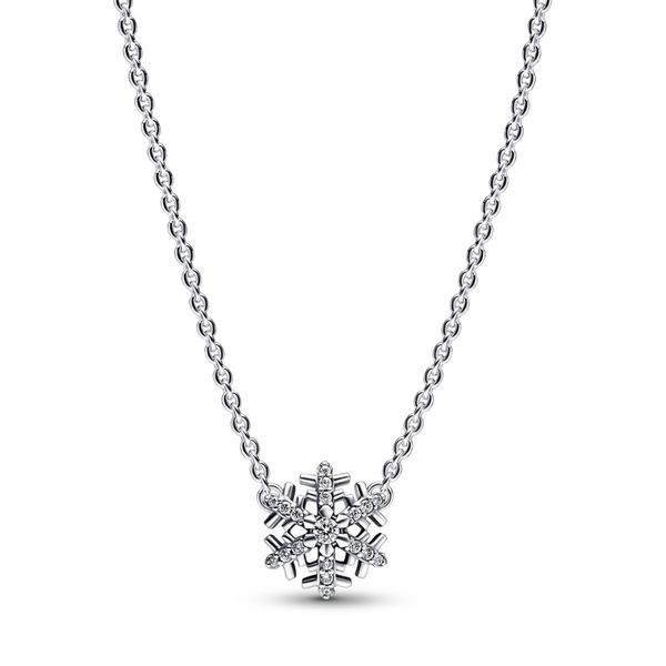 Pandora Sparkling Snowflake Pendant Necklace 001-900-11154 JMR