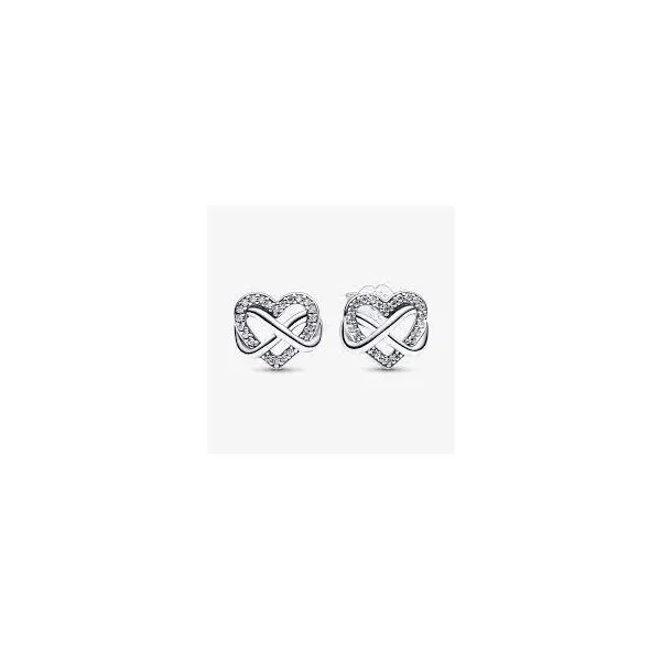 Pandora Infinity Heart Stud Earrings