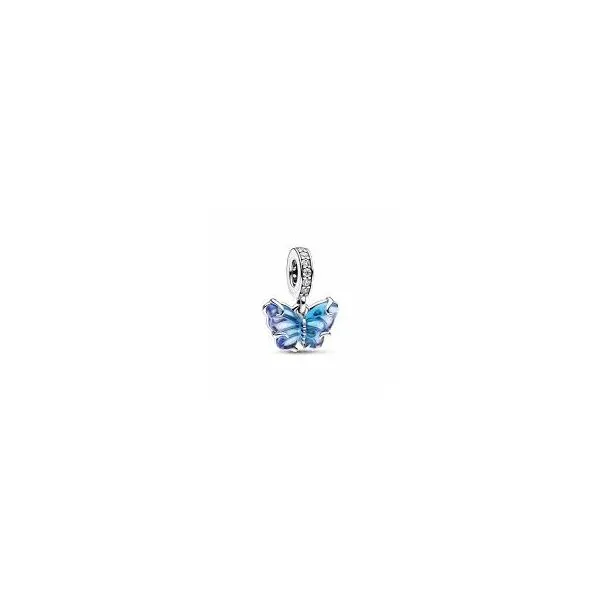 Blue Murano Glass Butterfly Dangle Charm JMR Jewelers Cooper City, FL