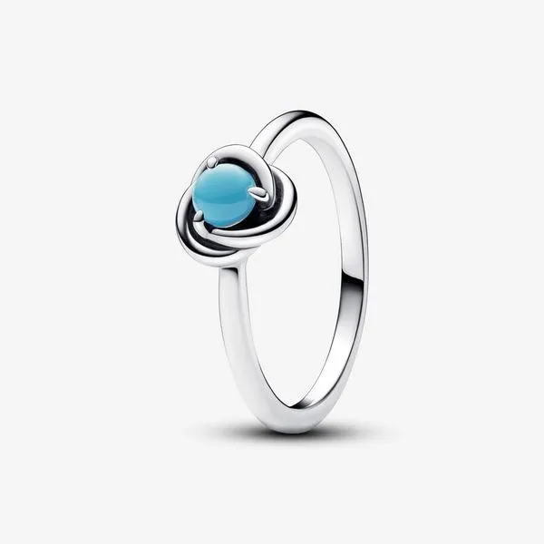Pandora Turquoise Blue Eternity Circle Ring JMR Jewelers Cooper City, FL