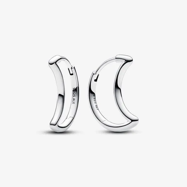 Pandora Moon Hoop Earrings JMR Jewelers Cooper City, FL