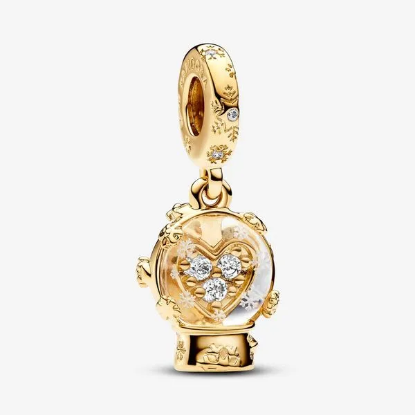 Pandora Heart Snowflake Snow Globe Dangle Charm JMR Jewelers Cooper City, FL