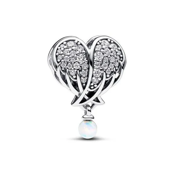 Pandora Sparkling Angel Wings & Heart Charm JMR Jewelers Cooper City, FL
