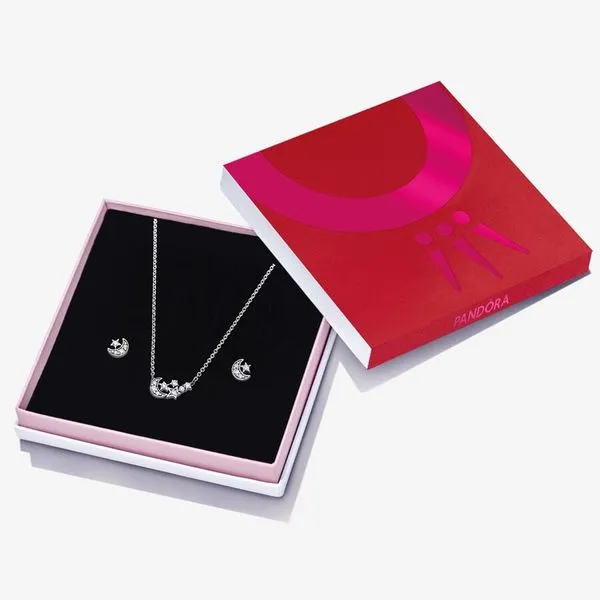 Pandora Sparkling Moon & Star Jewelry Gift Set JMR Jewelers Cooper City, FL