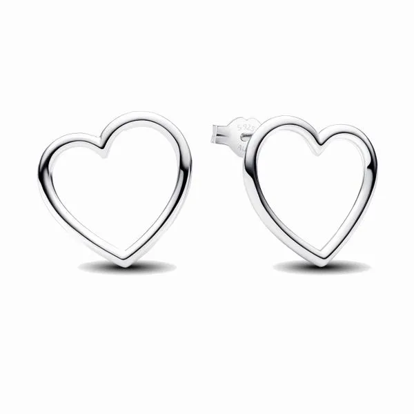 Front-facing Heart Stud Earrings JMR Jewelers Cooper City, FL