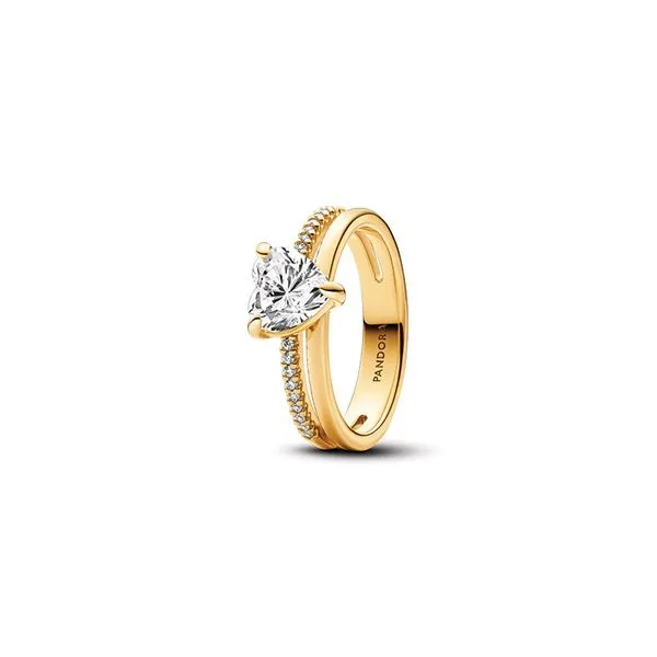 Pandora Double Band Heart Ring JMR Jewelers Cooper City, FL