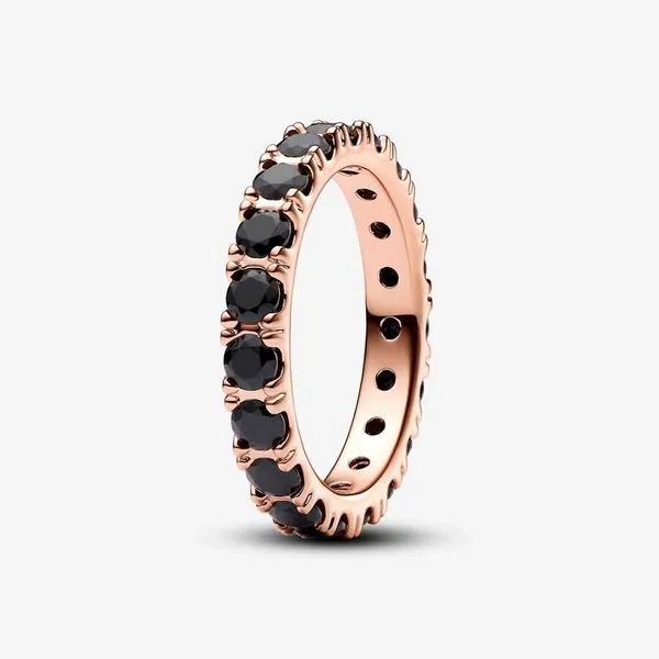 Pandora Black Sparkling Row Eternity Ring JMR Jewelers Cooper City, FL