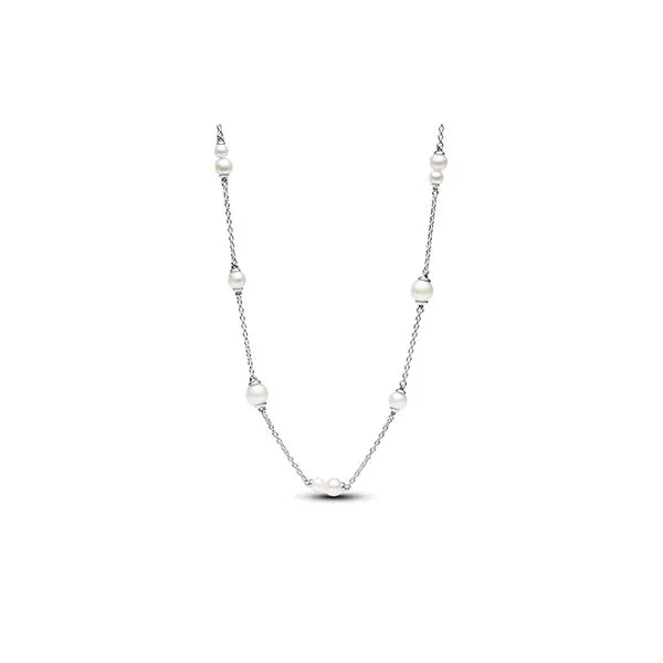 Pandora Freshwater Cultured Pearl Station Chain Necklace