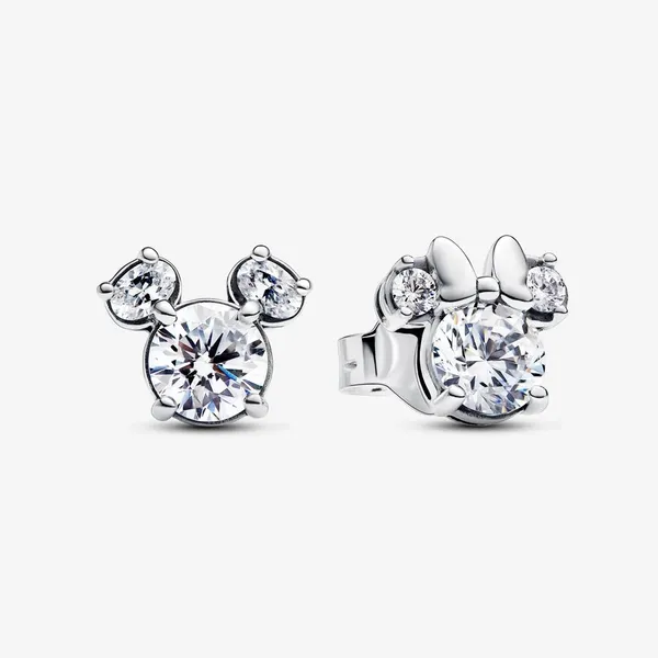 Pandora Disney Mickey Mouse & Minnie Mouse Sparkling Stud Earrings JMR Jewelers Cooper City, FL