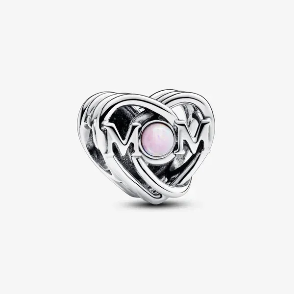 Pandora Openwork Mom & Heart Charm