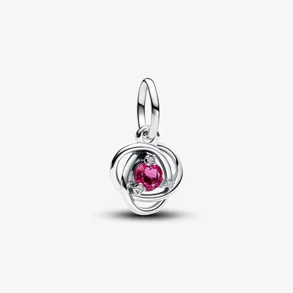 Pandora October Pink Eternity Circle Dangle Charm JMR Jewelers Cooper City, FL