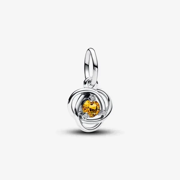 Pandora November Honey Eternity Circle Dangle Charm JMR Jewelers Cooper City, FL