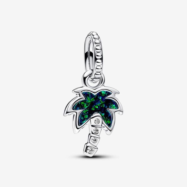 Pandora Opalescent Green Palm Tree Dangle Charm JMR Jewelers Cooper City, FL