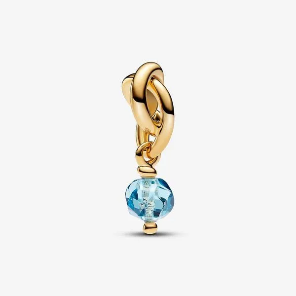 Pandora March Sea Aqua Blue Eternity Circle Dangle Charm JMR Jewelers Cooper City, FL