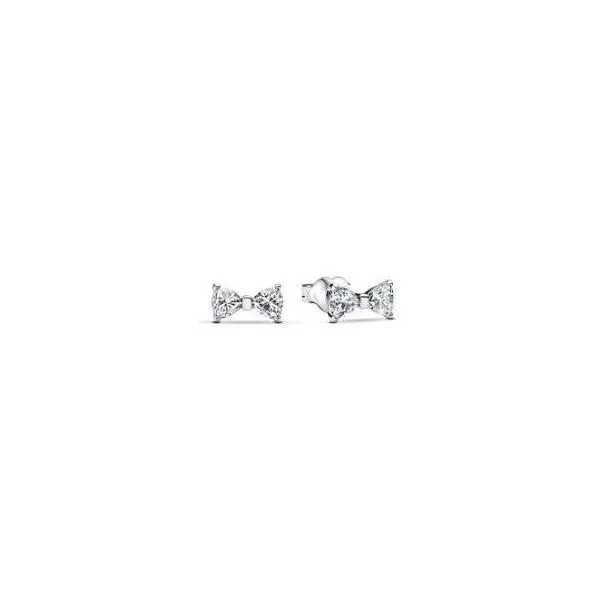 Pandora Sparkling Small Bow Stud Earrings JMR Jewelers Cooper City, FL