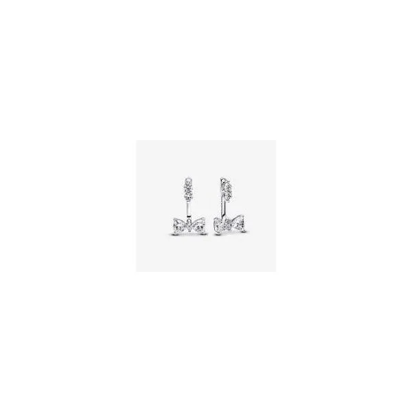 Pandora Sparkling Bow Drop Earrings