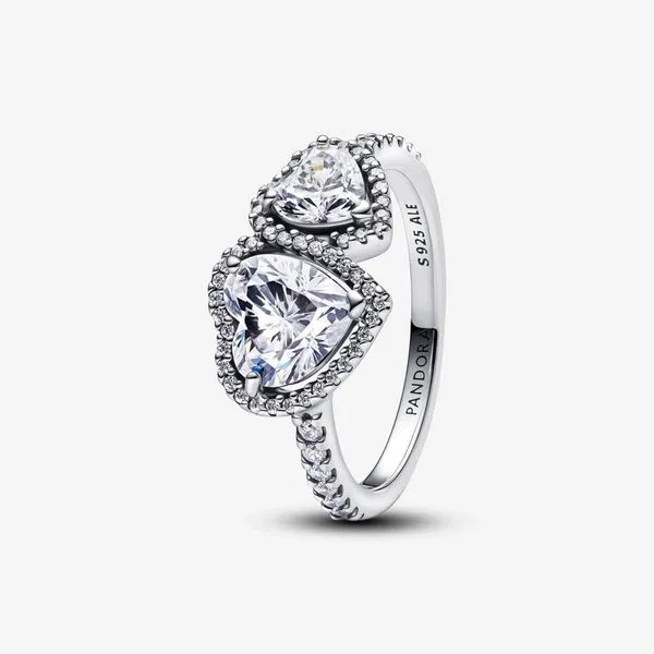 Pandora Sparkling Halo Hearts Ring JMR Jewelers Cooper City, FL