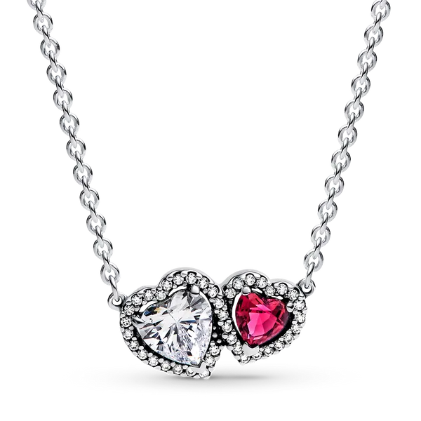 Pandora Halo Hearts Pendant Necklace