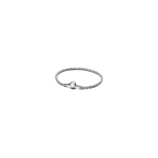 Round Pandora Clasp Twisted Snake Chain Bracelet JMR Jewelers Cooper City, FL