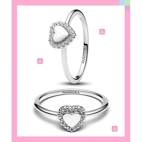 Pandora Engravable Heart Halo Ring JMR Jewelers Cooper City, FL