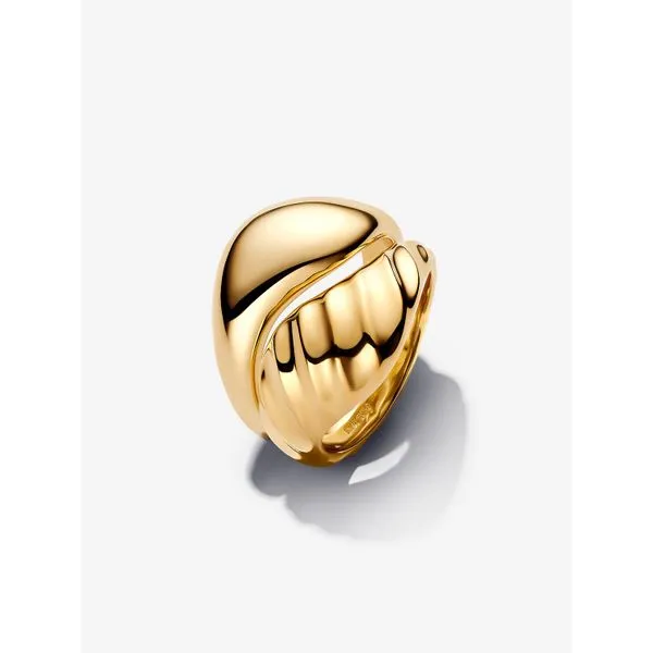 Gold Plated Rippled Ring Set similar item image