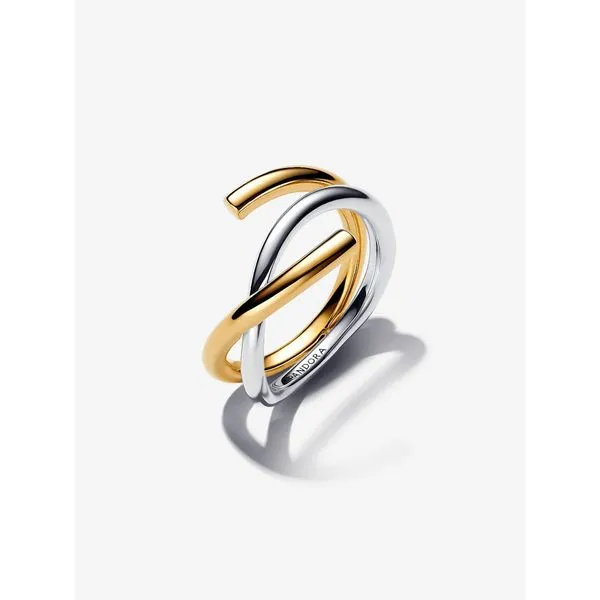 Organically Shaped Two-Tone Ring