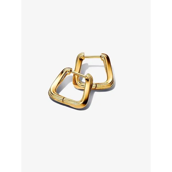 Gold-Plated Twisted Hoop Earrings