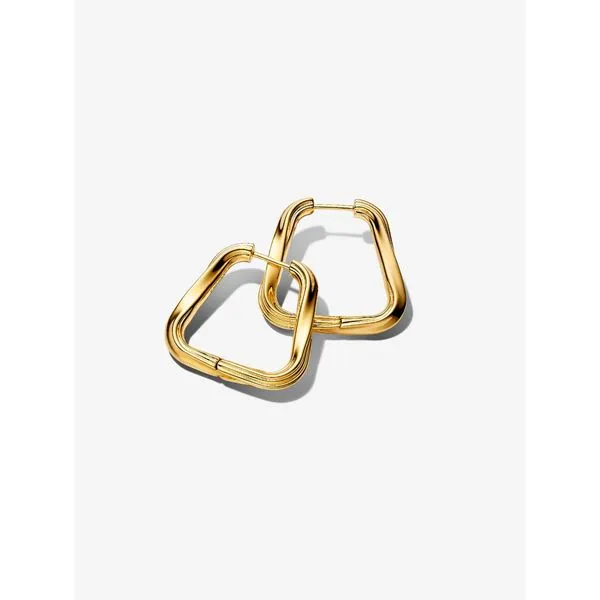 Gold-Plated Twisted Hoop Earrings