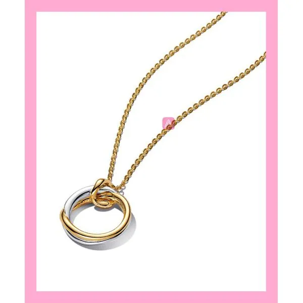 Two-Tone Sterling Silver and 14Kt Gold-Plated Pendant Nec...