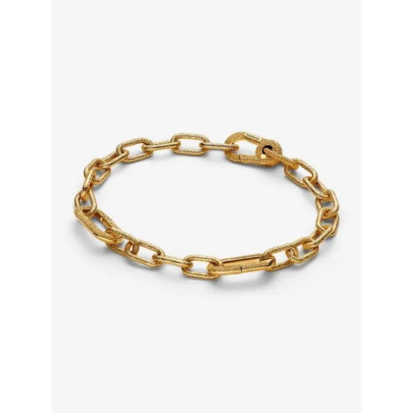 Textured Gold Plated Pandora Link Bracelet