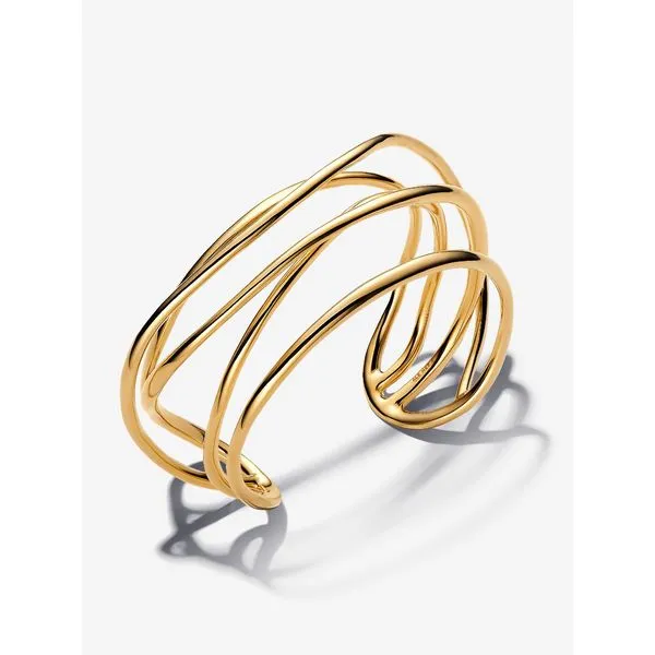 Organically Wired Gold Plated Pandora Bangle